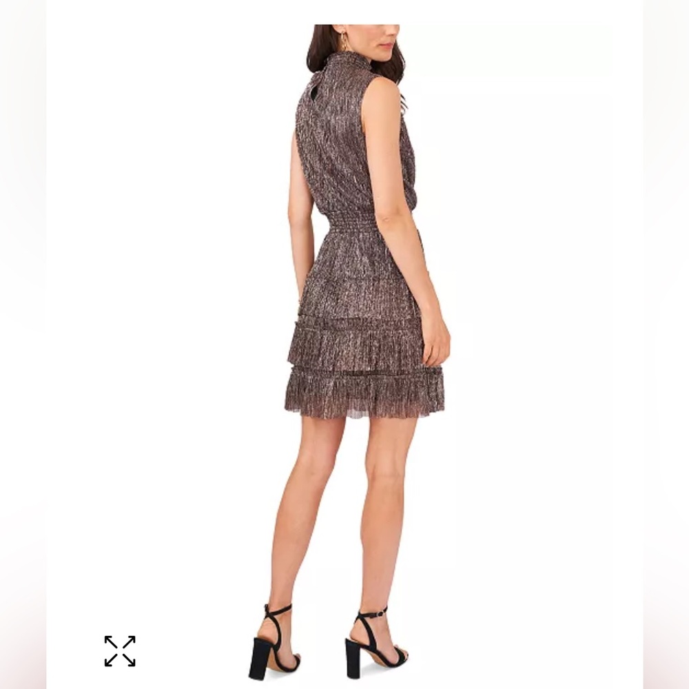 Metallic gold/bronze short dress